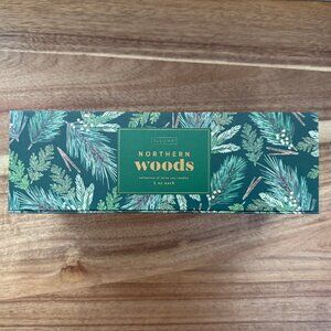 Illume Northern Woods 3 Candle Set- Balsam & Cedar, Winter White, Woodsmoke